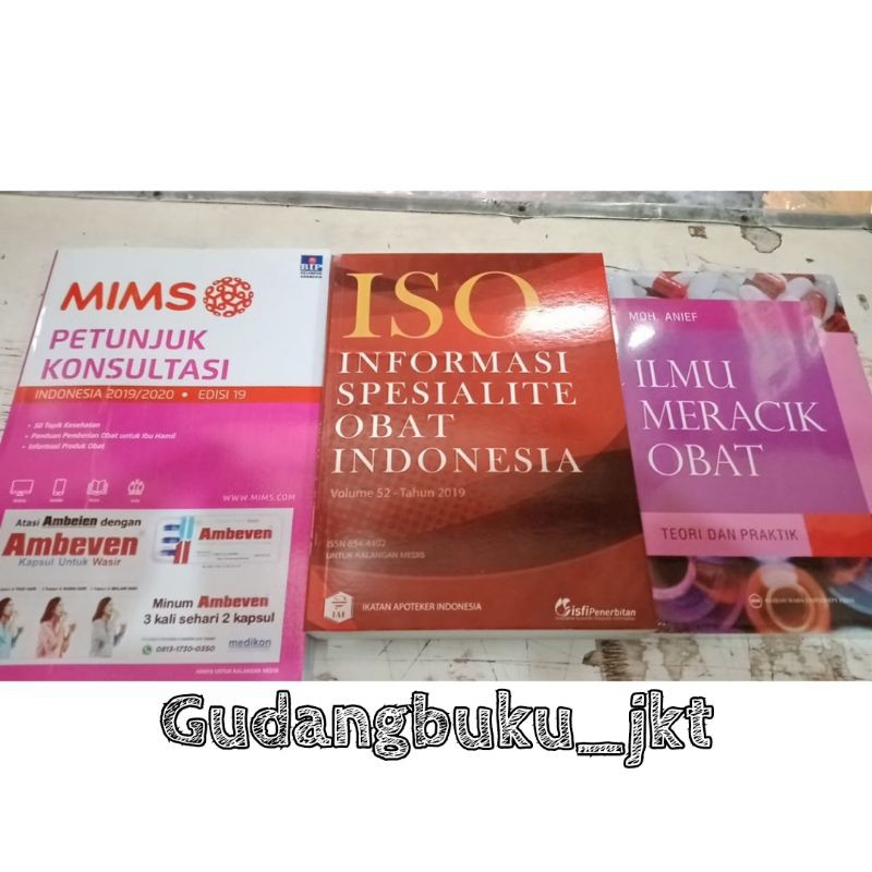 PAKET 3 BUKU FARMASI TERBARU MIMS, ISO DAN IMO TAHUN 2020