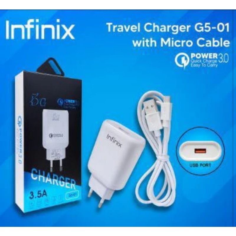 Charger Branded G5-01 1USB 3.5A POWER QUICK 3.0 USB Android Micro