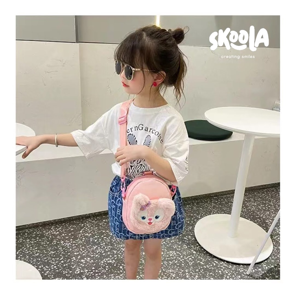 Skoola Tas Anak Perempuan PAUD Remaja Waistbag Selempang Boneka 2in1 Rabbit - Duffy