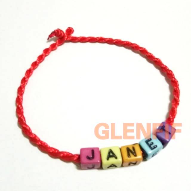 GLENFIF Gelang Nama Tali Merah Anak Bayi Made By Custom