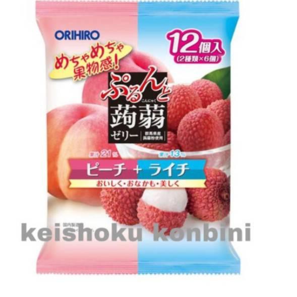 

TAKASIHMURAH!!!!} Orihiro peach & lychee konjaku pouched jelly 240g / snack diet / snack jepang / sn