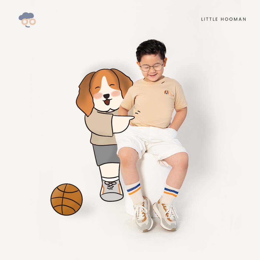 

LITTLE HOOMAN T-shirt Beagle in Beige
