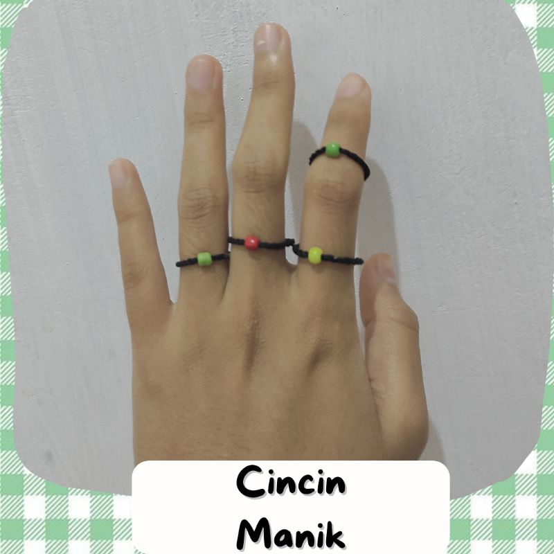 Cincin tali hitam / cincin korea / cincin simple / cincin tali kore / cincin warna-warni / ring / ci