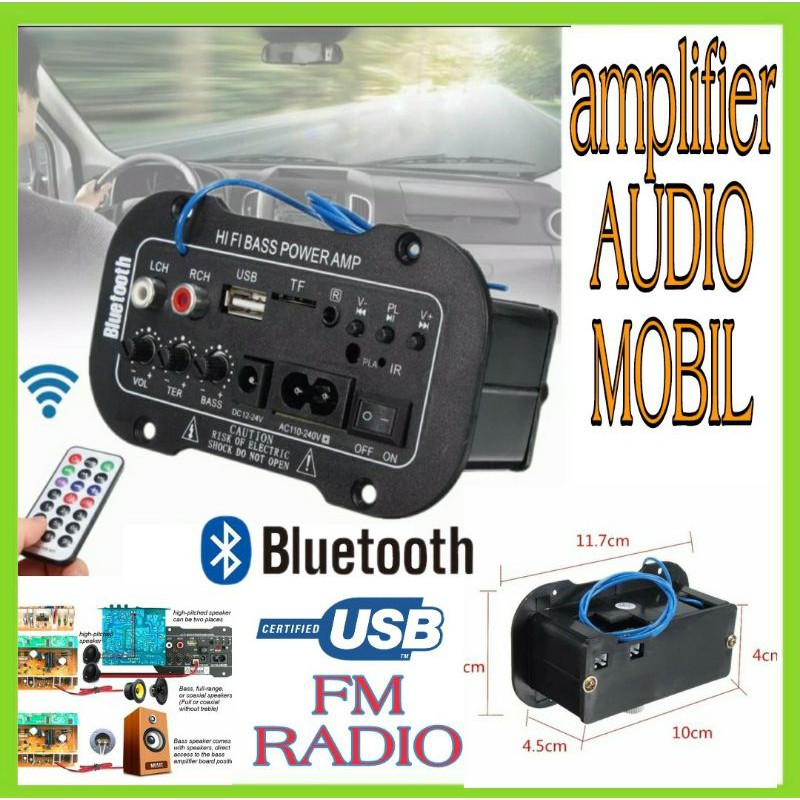 Amplifier Mobil Audio Bluetooh Usb Fm Radio Audio HI-FI Stereo