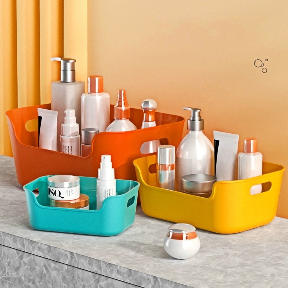 Cosmetics, Jewelry, Office Stationery assortment organizer Container/ Multi-purpose Snacks Sundries Desktop Storage Box for Bathroom, Kitchen, Closet, Office, Etc.