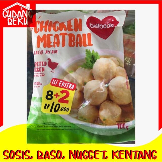 

Belfoods Chicken Meatball Baso Ayam 100 gr