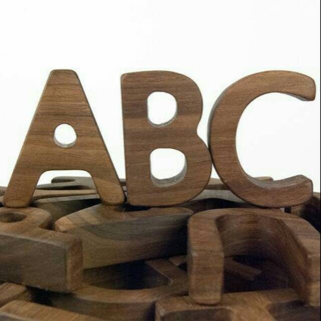 Logo huruf - huruf kayu - huruf timbul - huruf ukir