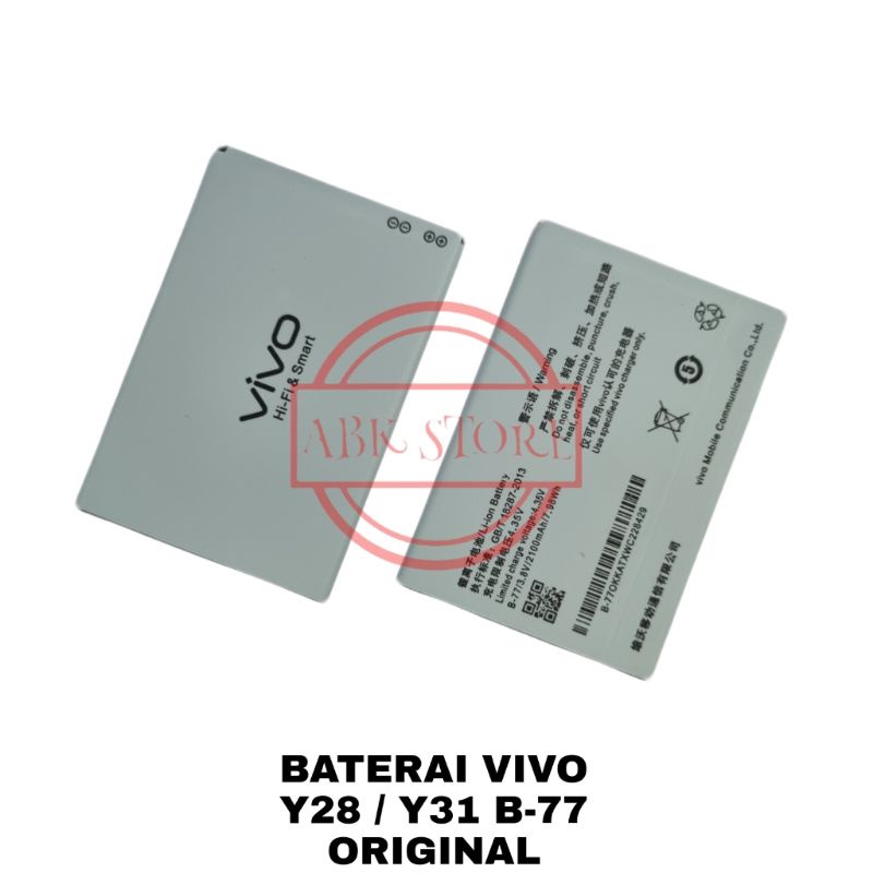 BATERE BATERAI BATTERY VIVO Y28 / Y31 B-77 ORIGINAL