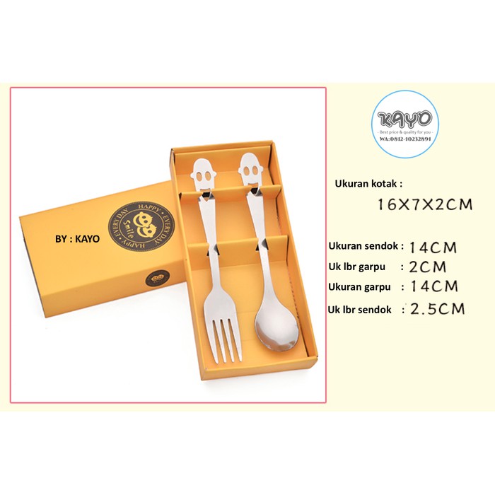 SMILE | ALAT MAKAN SET, SENDOK GARPU SET, SOUVENIR ULANG TAHUN GROSIR