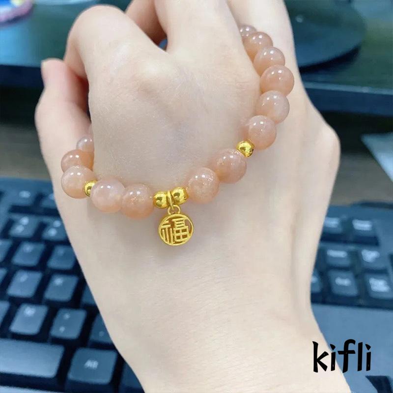 Gelang Liontin Batu Matahari Kristal Poly Sands Niche Desain Fortune Untuk Wanita