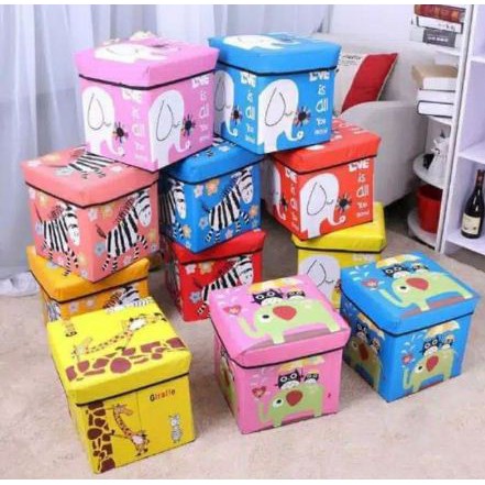 [ Cinicini ] Animal storage box / Kotak Penyimpanan Mainan / Kursi Organizer / Kotak Serbaguna