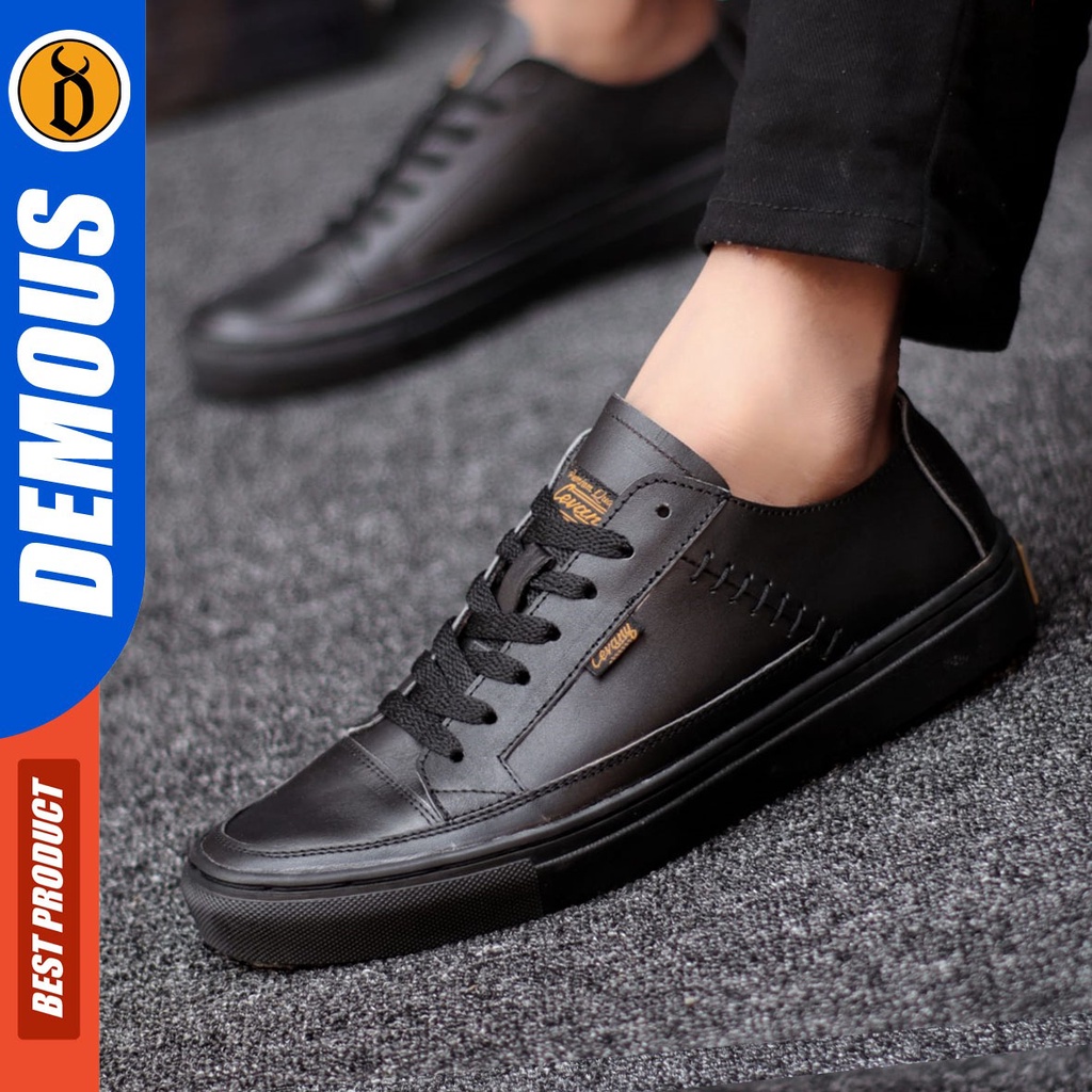 DEMOUS Dantex - Sepatu Sneakers Pria Casual Kulit Asli Original