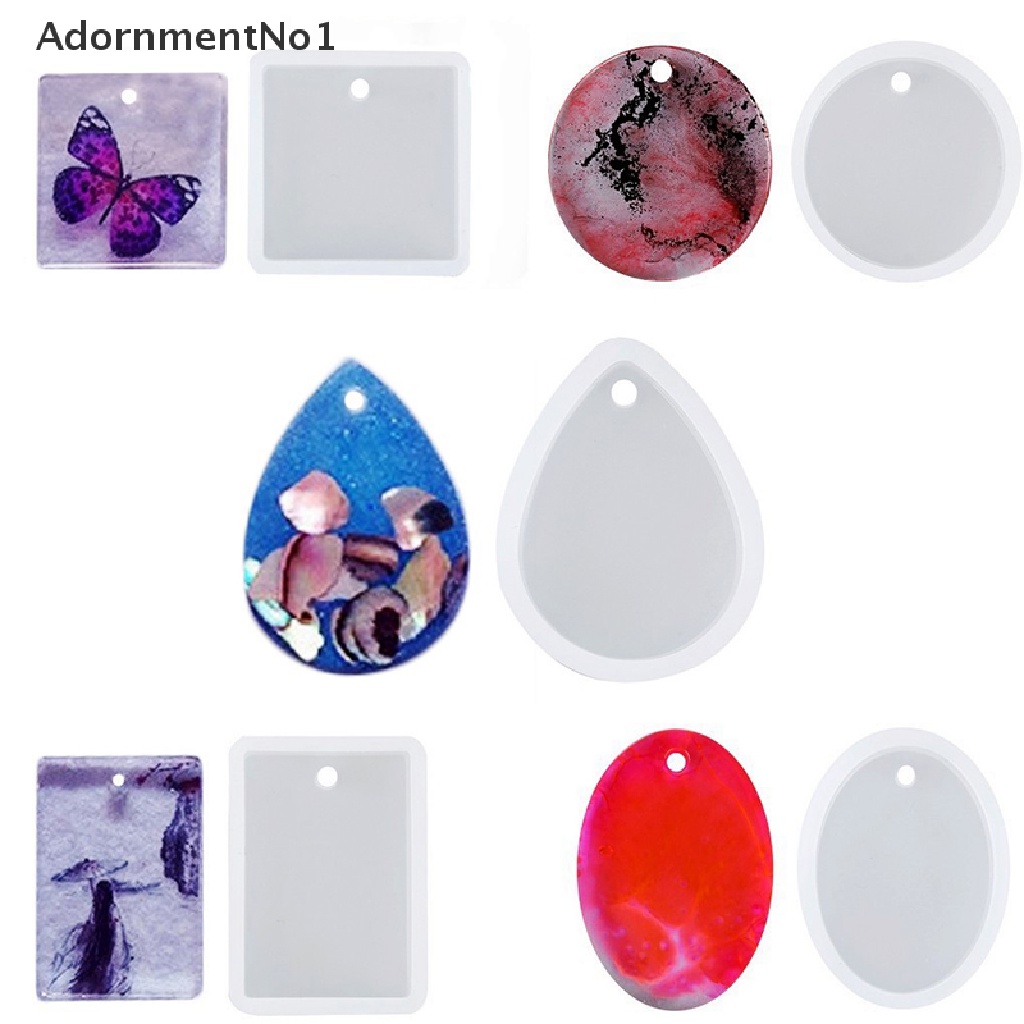 (AdornmentNo1) 115pcs / Set Cetakan Epoxy Resin UV Bahan Silikon Untuk Liontin / Perhiasan DIY