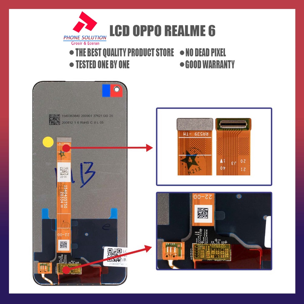 LCD Realme 6 / LCD Realme 7 ORIGINAL 100% Fullset Touchscreen  // Supplier LCD Realme - Garansi 1 Bulan