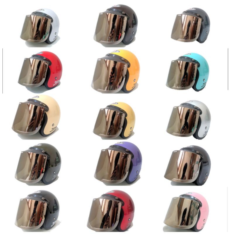 Helm Bogo JPN Original Kaca Datar Silver