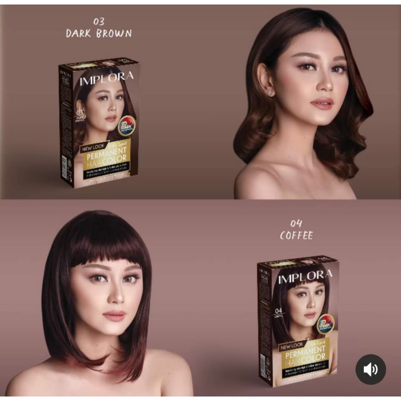 IMPLORA New Permanent Hair Color / Cat Rambut Permanen Semir Rambut Permanen