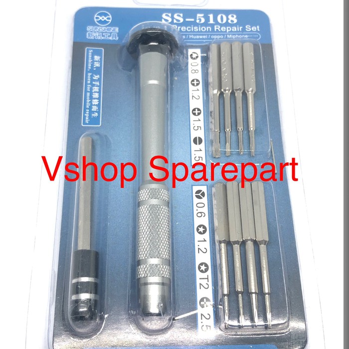 Tools Obeng set 8 in 1 Obeng Set For All Type Handphone Obeng HP Handphone SS-5108 SS 5108