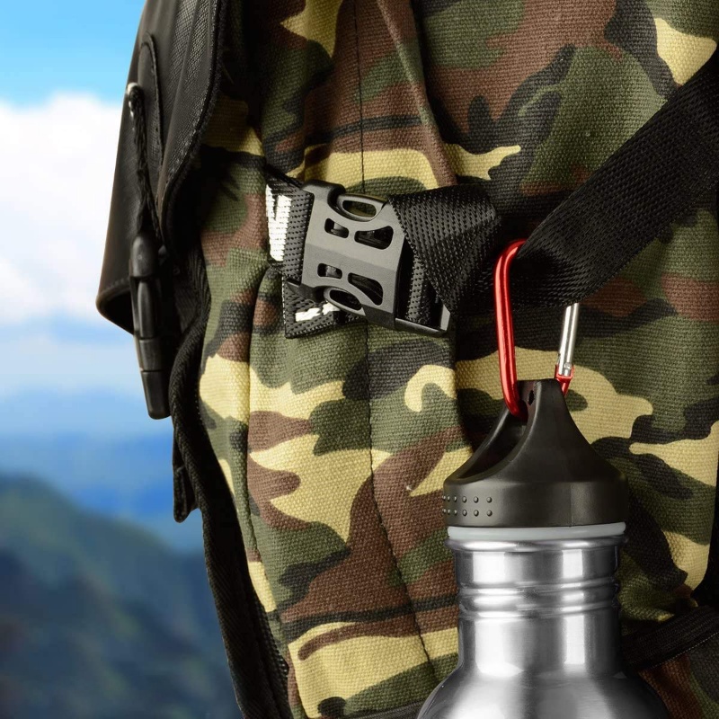 Klip Gantungan Kunci Carabiner Bentuk D Bahan Aluminum Alloy Untuk Camping Hiking Traveling