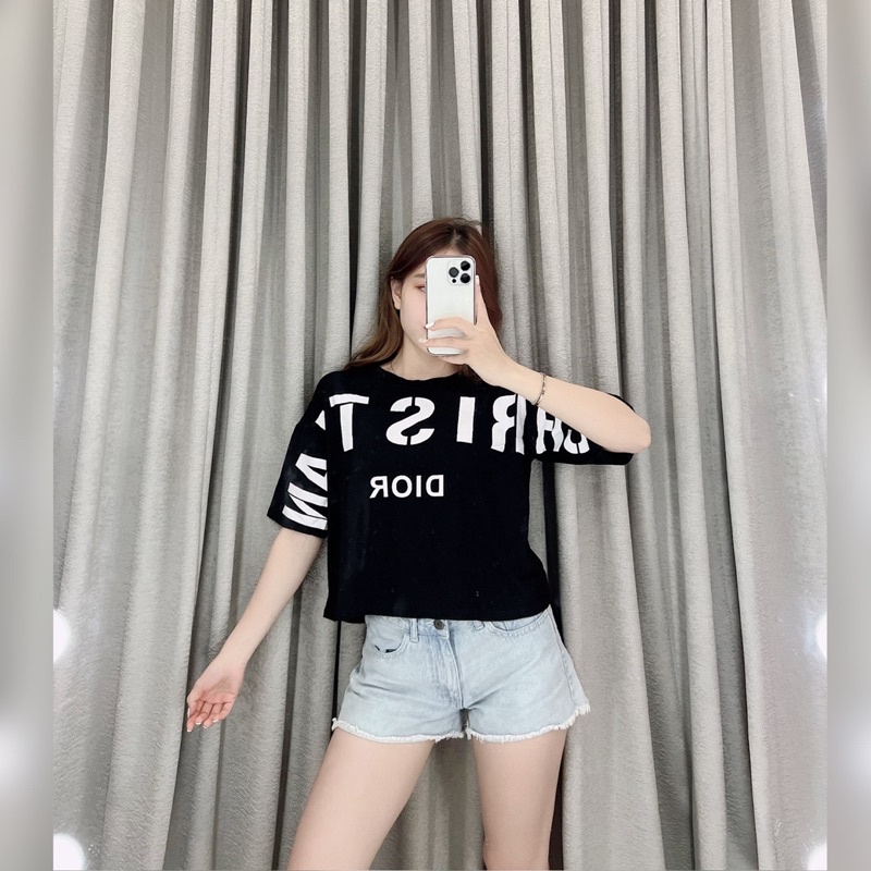 Crop top Oversize dyr | Crop top oversize