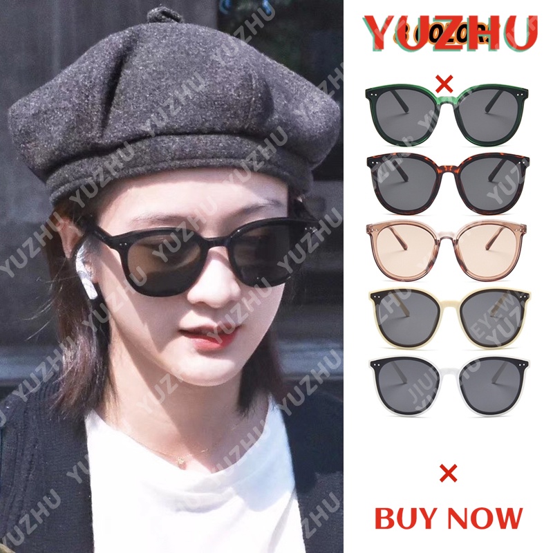 （YUZHU）COD Bayar di Tempat Korean Design SOLO Kacamata Hitam Wanita/Pria Bulat Mata Kucing Sunglasses