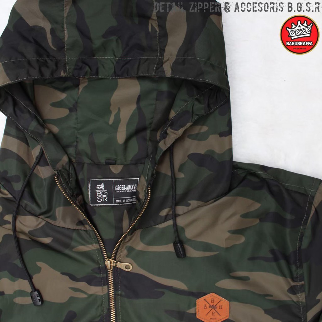 JAKET CAGOULE CAMO ARMY WATERPTOOF- JAKET PRIA HOODIE PARASUT PARASIT LORENG ANTI AIR JAKET DORAEMON