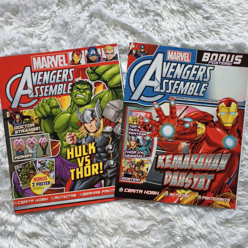 Buku Anak Marvel - Avengers Assemble - Komik - Bonus 2 Poster Full Color- Ada Banyak Judul Berbeda