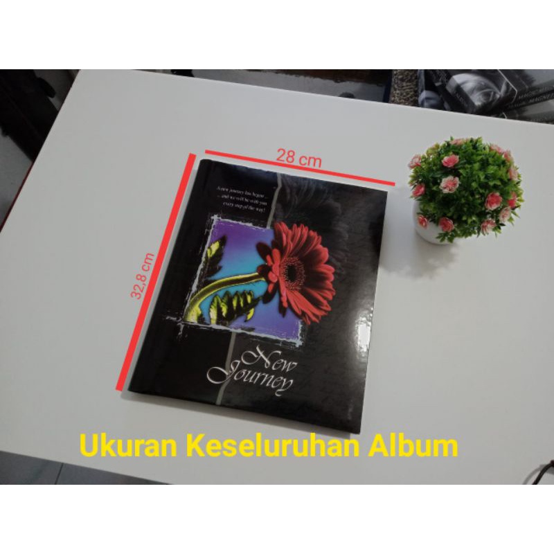 ALBUM FOTO MAGNETIC BESAR MOTIF HITAM POHON FOREVER SPIRAL 3R 4R 5R 6R 10R