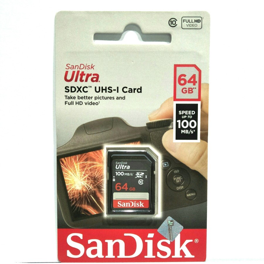 SanDisk Ultra SDXC / SD Card 64Gb 100MBps Class 10 - DUNR