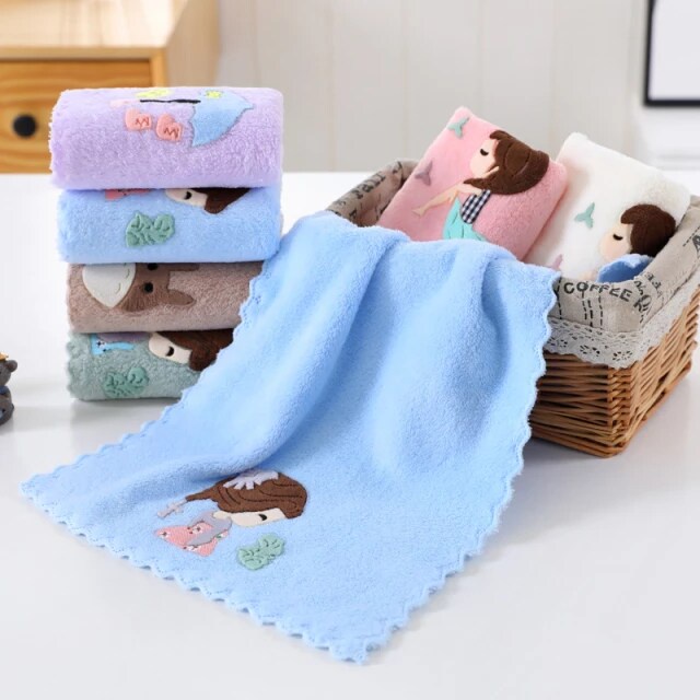 Handuk Mandi Anak Microfiber 35x75cm Handuk Muka Handuk Bayi Halus Import