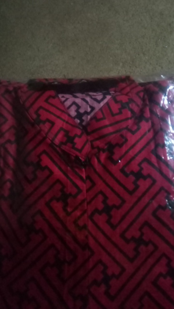 Batik Couple Keluarga Sania Ruffle Ori Ndoro Jowi Dnt Motif Pagar Bunga Merah