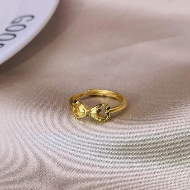 Cincin Lapis Emas Emas Asli Kadar 375 Model Irregular Adjustable Untuk Wanita