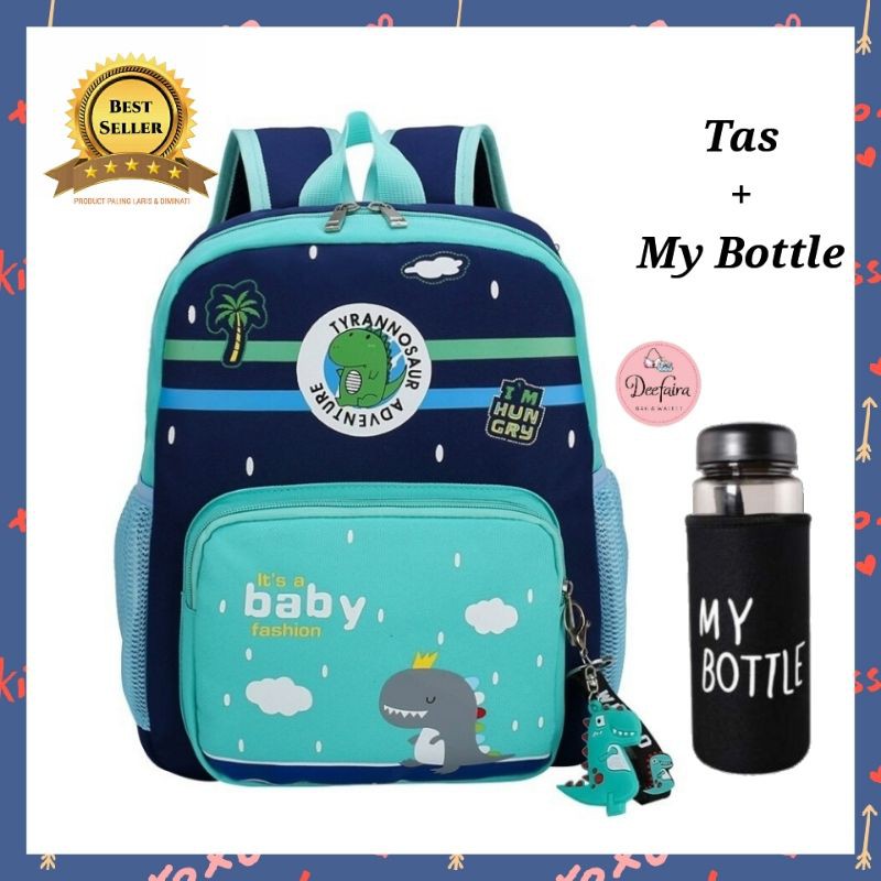 Tas Ransel Anak Tas Backpack Sekolah Baby Tyranosaurus Free My Bottle