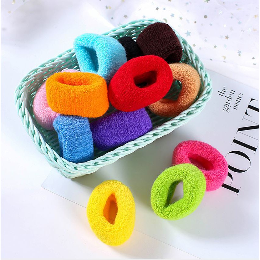 12Pcs Ikat Rambut Sponge 12 Warna - Kunciran / Ikat Rambut Cepol Hijab /Jilbab [Gratis Ongkir/Cod]