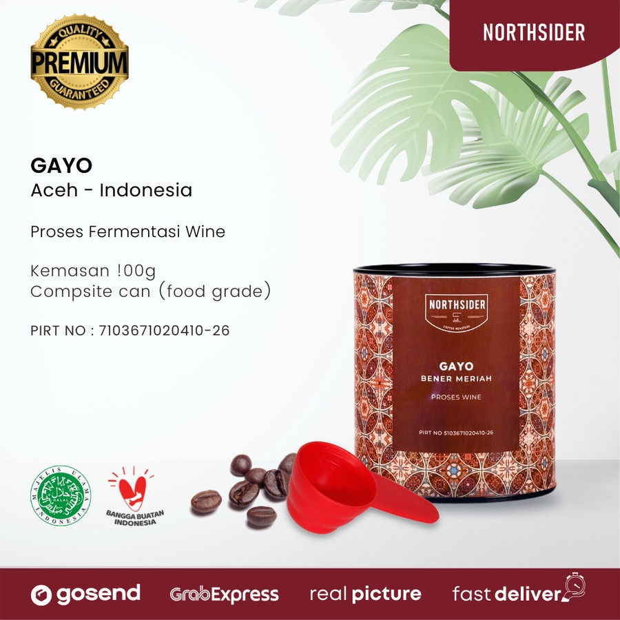 BIJI KOPI ARABIKA ACEH GAYO WINE - 100GR NORTHSIDER COFFEE