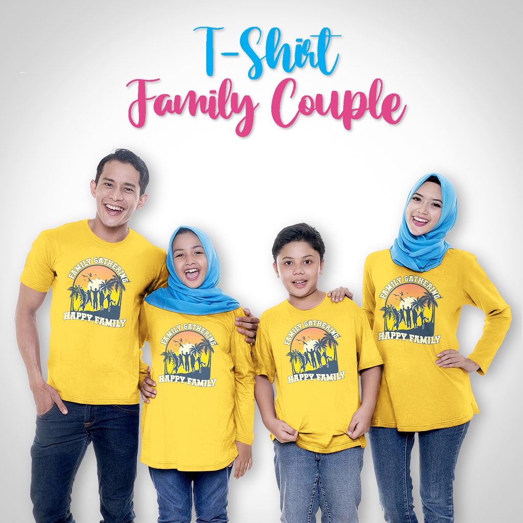 Kaos Family Gathering Lengan Pendek Panjang Anak Dewasa Unisex