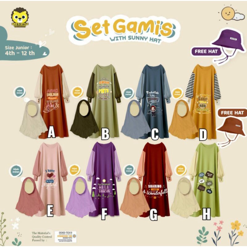 Ark's Style Set Gamis With sunny hat