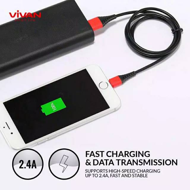 Vivan SL100 Fast Charging Lightning Data Cable