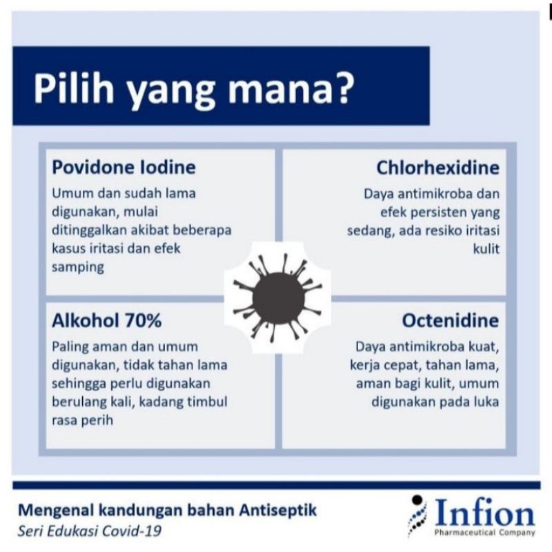 octadin antiseptik HCL 0.1%, Antiseptik untuk luka 1 liter