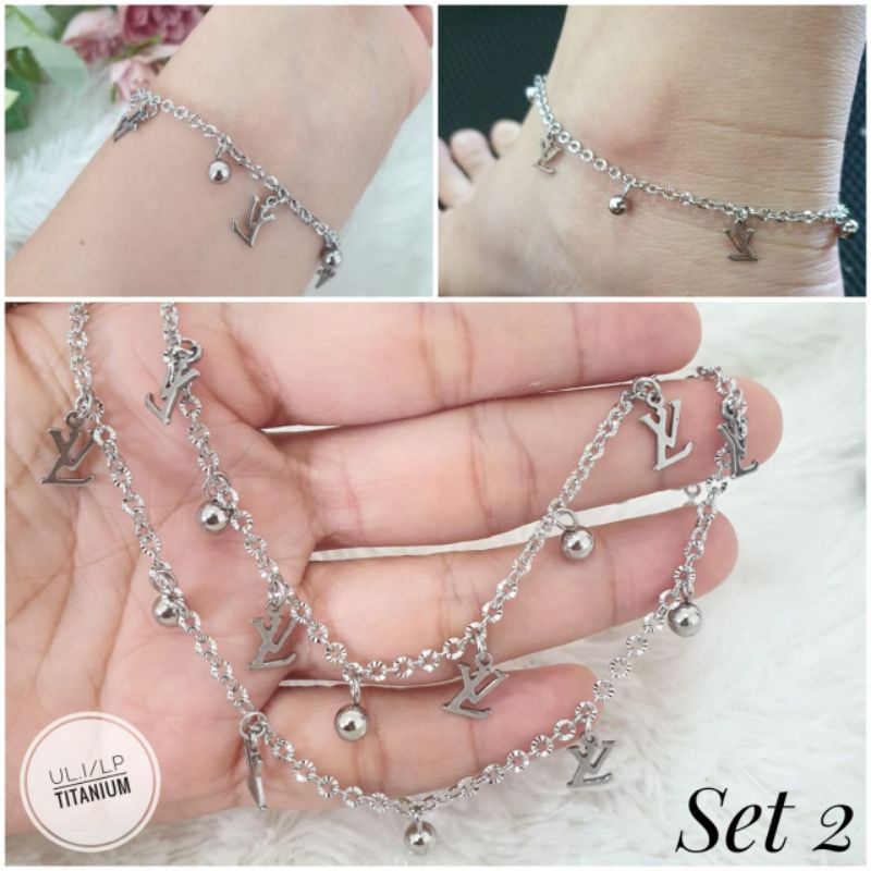 Set Titanium Gelang Tangan dan Kaki SULI015001