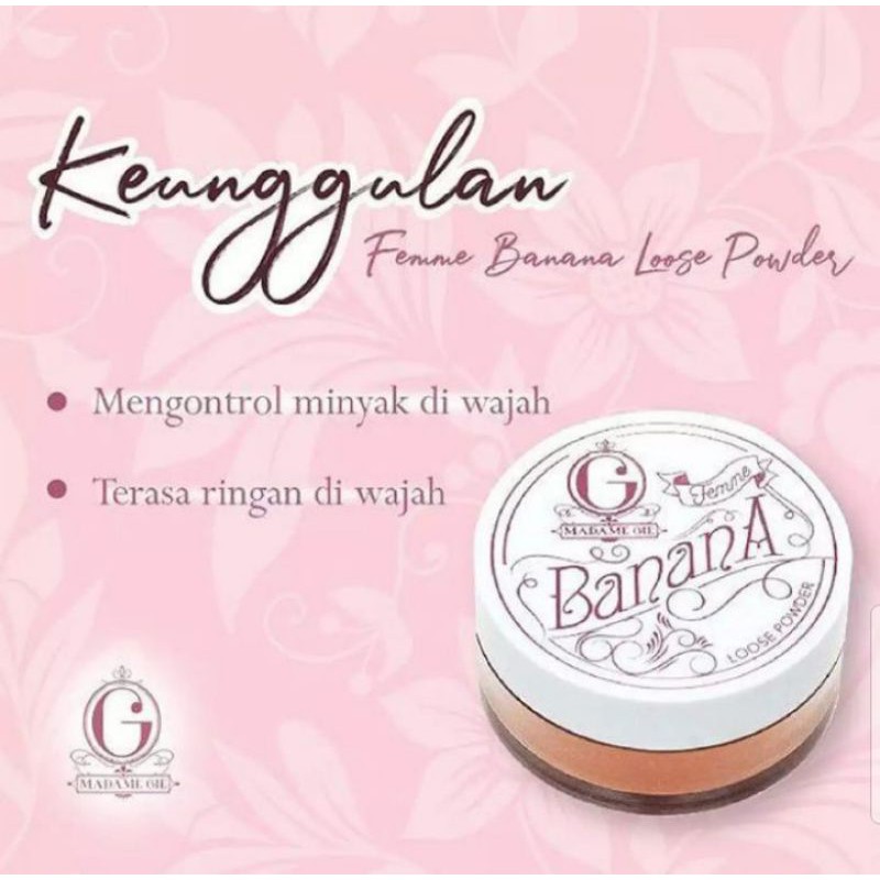 BEDAK TABUR - MADAME GIE FEMME BANANA LOOSE POWDER - BEDAK TABUR MADAME GIE