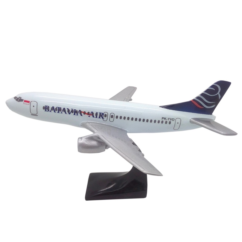 Miniatur Pesawat Terbang Batavia Air 20x17x12cm - Fiber Glass