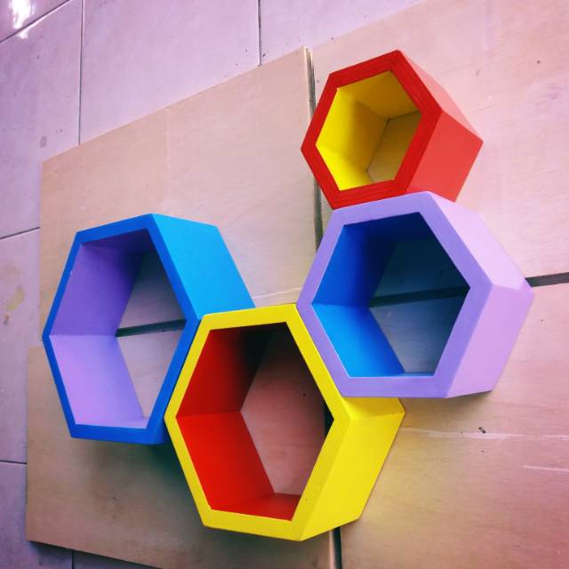 rak hexagon/rak segi enam
