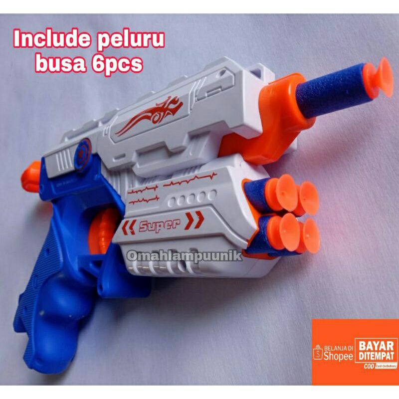 ( BISA COD ) Mainan pistol tembakan nerf seri LG 04 peluru busa