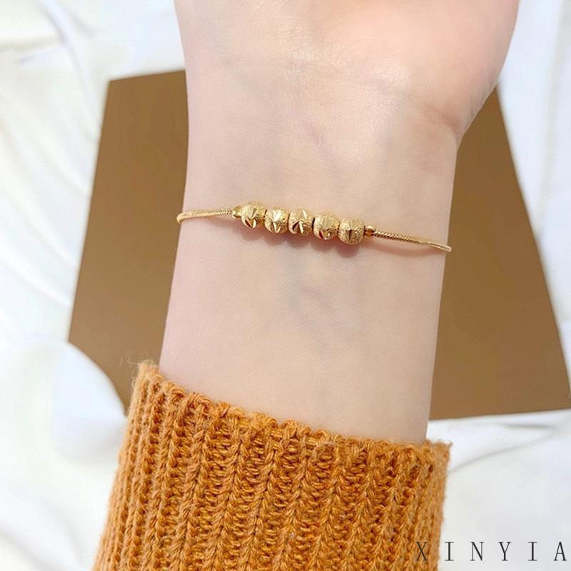 【Bayar di tempat】Gelang Tren Fashion Gelang Emas Untuk Wanita  Model Gelang pasangan hadiah