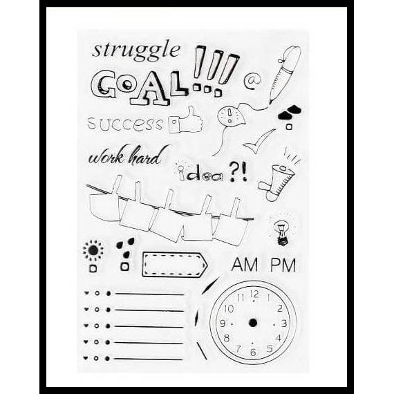 

Ready Stock Clear Stamp (Stempel Transparan/Bening) - Planing To Success