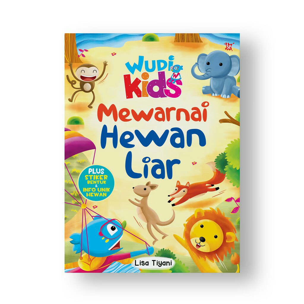 Wudi Kids seri Mewarnai Hewan Liar plus stiker