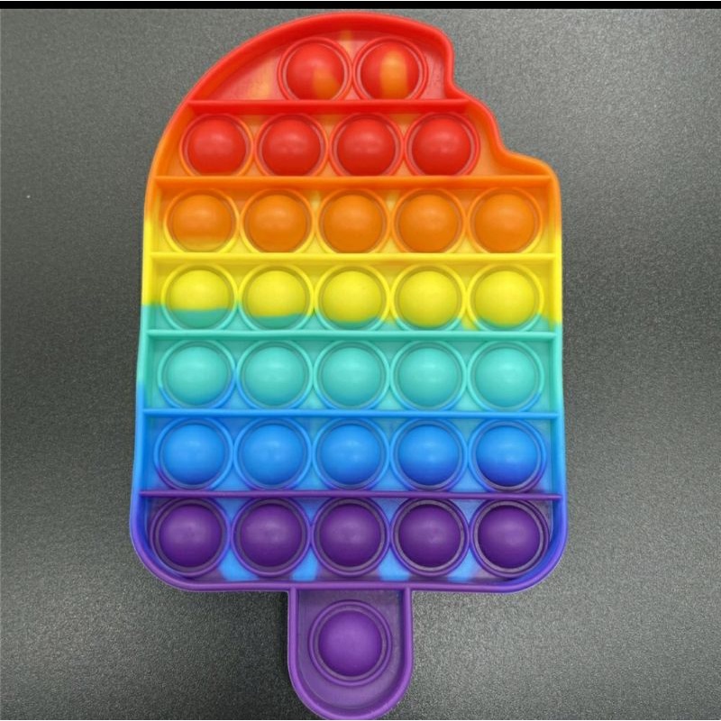 POP IT MAINAN ANAK VIRAL | DIAMETER 11-12 CM-Ice cream rainbow
