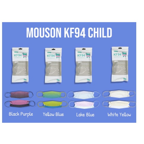 MASKER ANAK KF94 MOUSON ISI 10PCS WARNA GRADASI LUCU