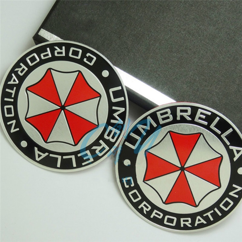 Stiker Decal 3D Bahan Aluminum Alloy Motif Umbrella Corporation Resident Evil Untuk Dekorasi