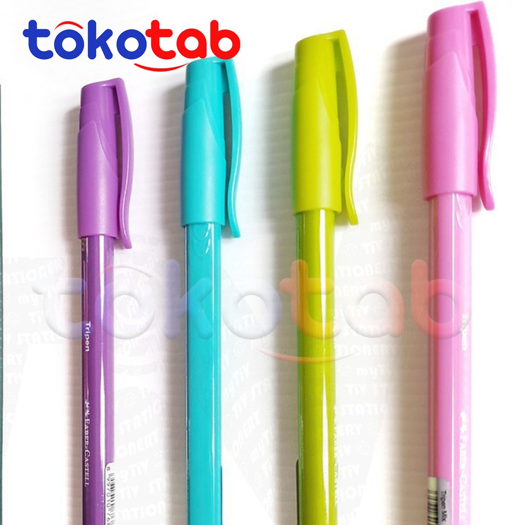 TOKOTAB - FABER CASTELL Tripen casing warna warni tinta hitam